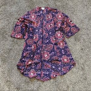 Medium LuLaRoe purple/pink lightweight kimono.
